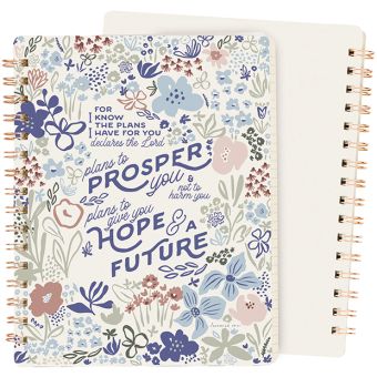 I Know The Plans Floral Spiral Notebook