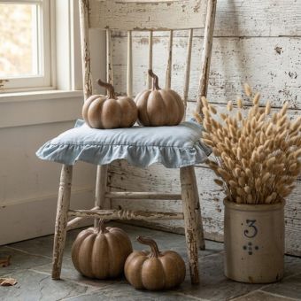 Timeless Tan Tabletop Pumpkin