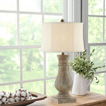 Washed Walnut Table Lamp