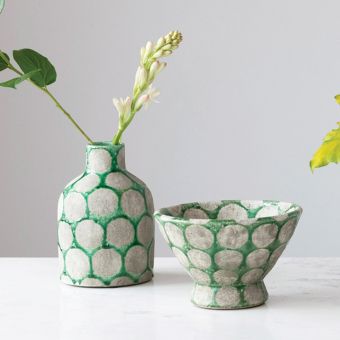 Wax Relief Polka Dot Display Accent