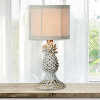 Rustic Pineapple Table Lamp Set of 2