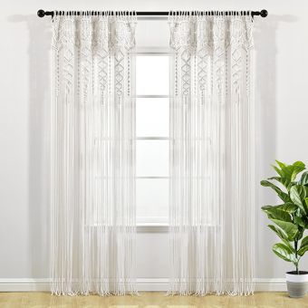 Boho Chic Textured Curtain Panel Set of 2