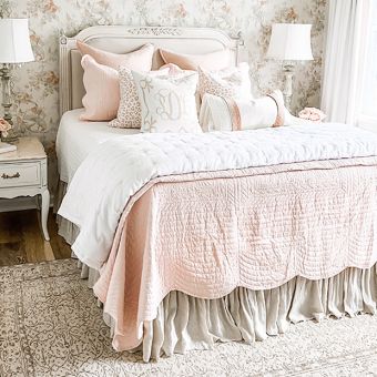 3 Piece Scalloped Coverlet Set