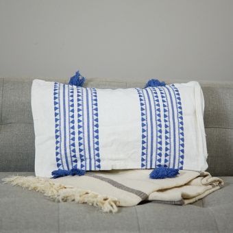Pretty Pattern Tasseled Rectangular Pillow Cover Set of 2