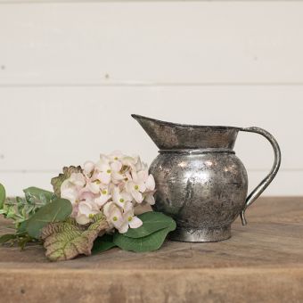Aged Metal Container Pitcher
