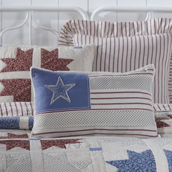Americana Celebration Patchwork Flag Accent Pillow