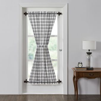 Casual Country Plaid Door Panel Curtain