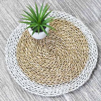 Chic Farmhouse Round Seagrass Placemat Set of 4