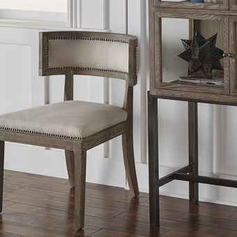 Curved Back Upholstered Dining Chair