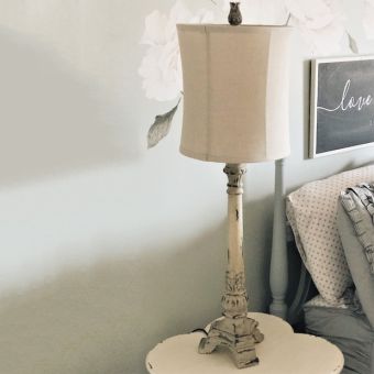 Distressed Farmhouse Buffet Lamp