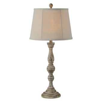 Distressed Simple Buffet Lamp With Shade