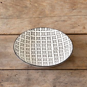 Farmhouse Pattern Ceramic Salad Plate