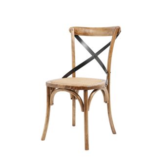Medium Wash Cross Back Cottage Chair Set of 6