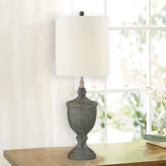 Old World Finish Tall Urn Table Lamp