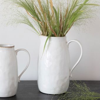 Reactive Glaze Classic Stoneware Pitcher Vase