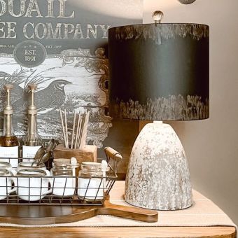 Rustic Table Lamp With Shade