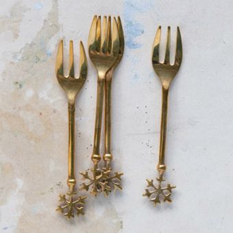 Snowflake Handled Fork Collection Set of 4