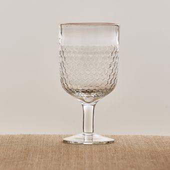 Textured Stem Drinking Glass