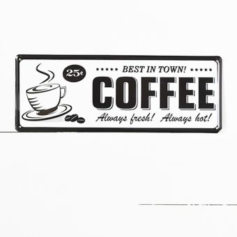 Tin Coffee Advertisement Wall Sign