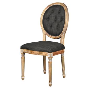Tufted Wood Side Chair