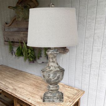 Urn Baluster Lamp With Fabric Shade