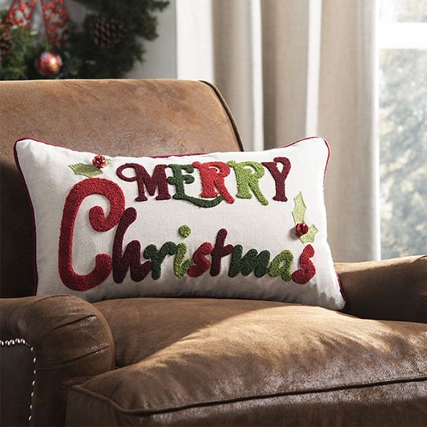 Festive Merry Christmas Pillow