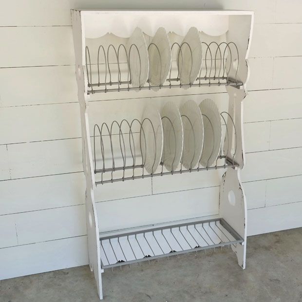 2 Tier Wire Dish Rack Antique Farmhouse