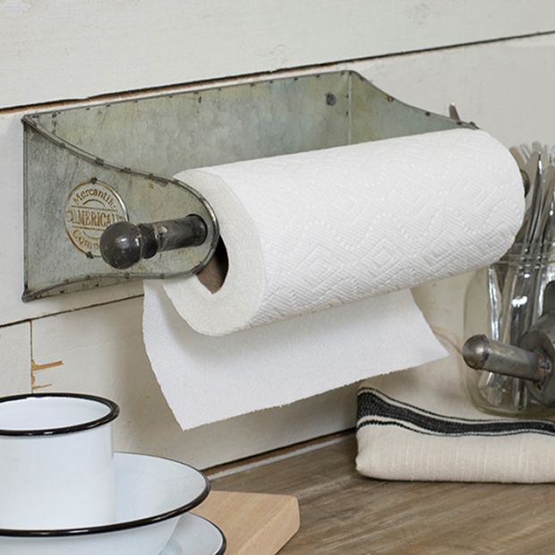 Galvanized Wall Mount Paper Towel Holder