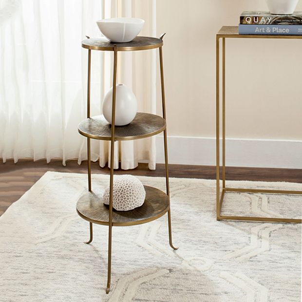 Round tiered side on sale table