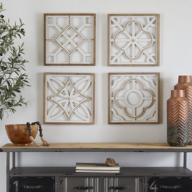 Geometric wall shop decor