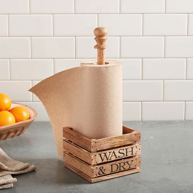 Farmhouse Crate Paper Towel Holder