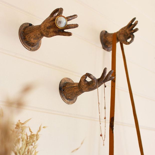 Antique Brass Hand Wall Hook
