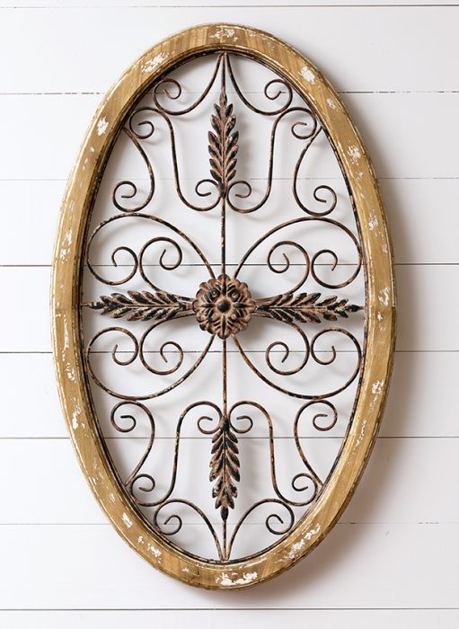 Wooden Oval Wall Plaque