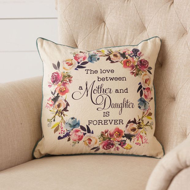 Mother and Daughter Decorative Throw Pillow | Antique Farmhouse