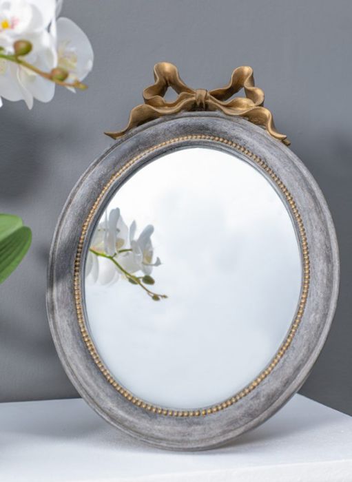 Accent Mirror With Bow Oval