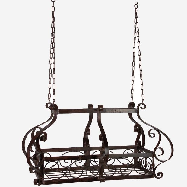 Decorative Wrought Iron Hanging Pot Rack