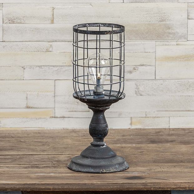 Antique Farmhouse Battery Operated Cage Lantern