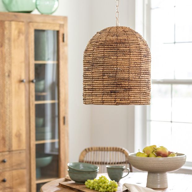 Seagrass shop light pendant