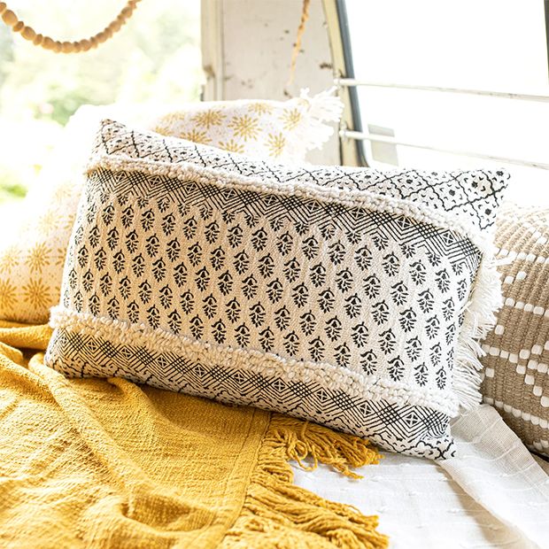 Lumbar throw pillow boho cheap