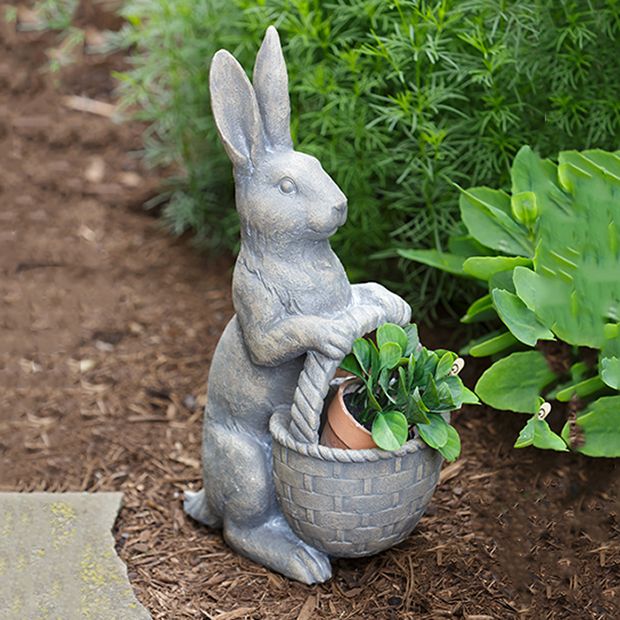 Garden Ornaments, Large Rabbit Statues for Garden, Bunny Flowerpot, Vi –