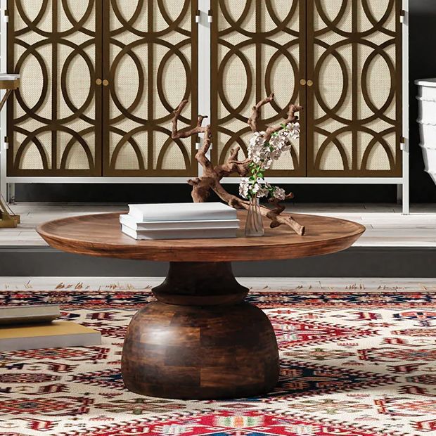 Mango round on sale coffee table