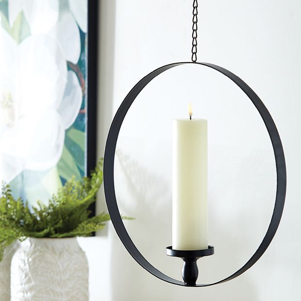 Circular Hanging Candle Sconce