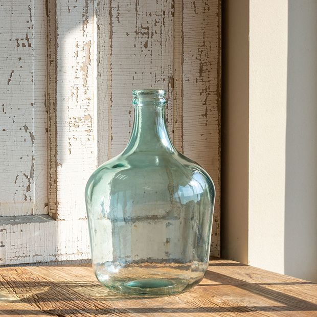 Assorted Antique Clear Glass Bottle, Farmhouse Decor Flower Vase