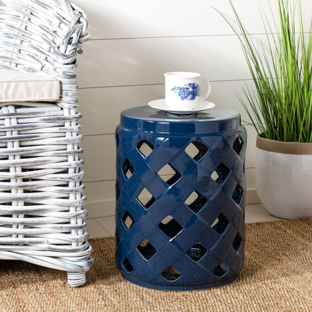 Contemporary Farmhouse Ceramic Garden Stool Antique Farmhouse