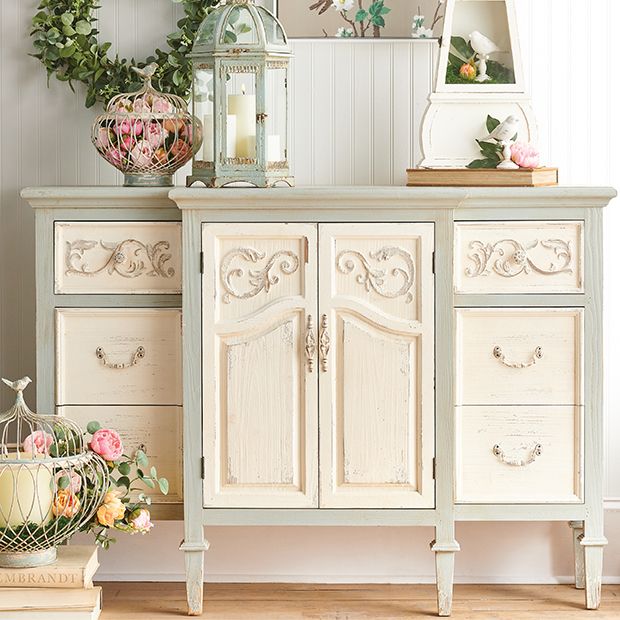 Cottage Chic Distressed Sideboard