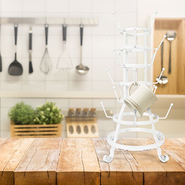 Countertop Metal Mug Holder Antique Farmhouse
