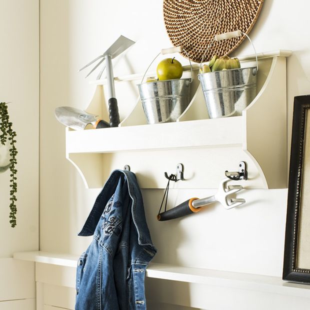 Heritage Farmhouse Entryway Wall Shelf