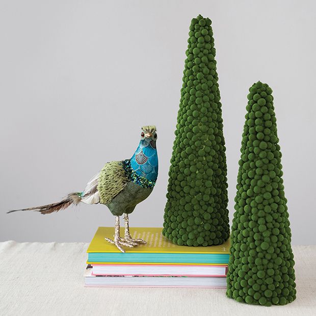 Decorative Foam Ball Cone Tree Set of 2