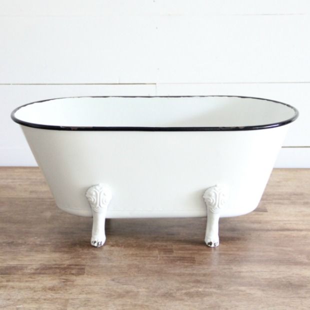Vintage French Style Tole Foot Bath Planter