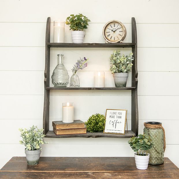 Heritage Farmhouse Entryway Wall Shelf